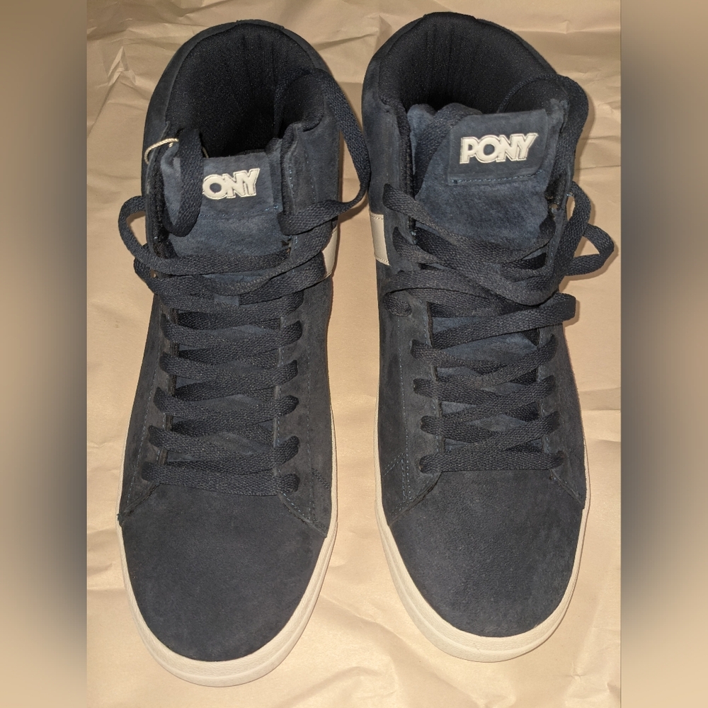 PONY Men's High-Top Sneakers - Dark Blue